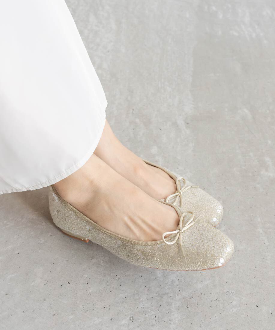  「スクエアトゥバレエシューズ」|パンプス|