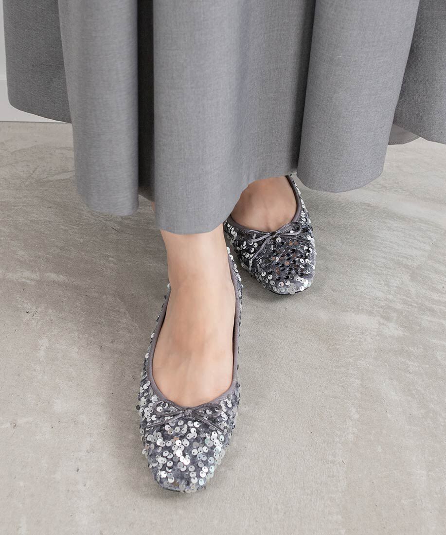  「スクエアトゥバレエシューズ」|パンプス|