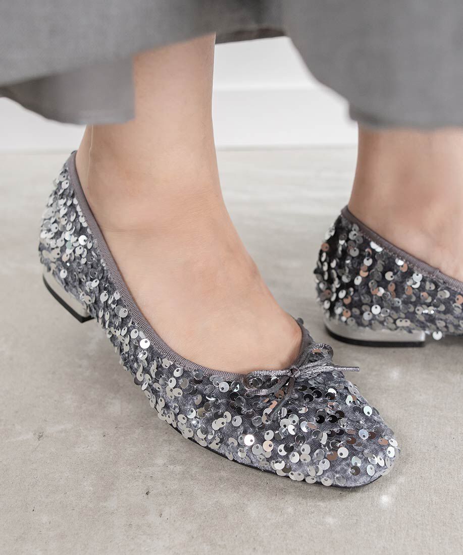  「スクエアトゥバレエシューズ」|パンプス|