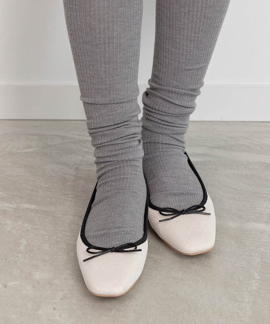  「スクエアトゥバレエシューズ」|パンプス|