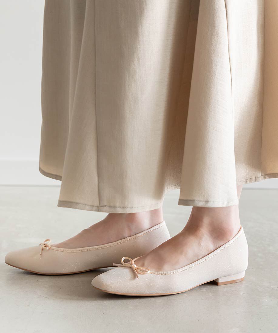  「スクエアトゥバレエシューズ」|パンプス|