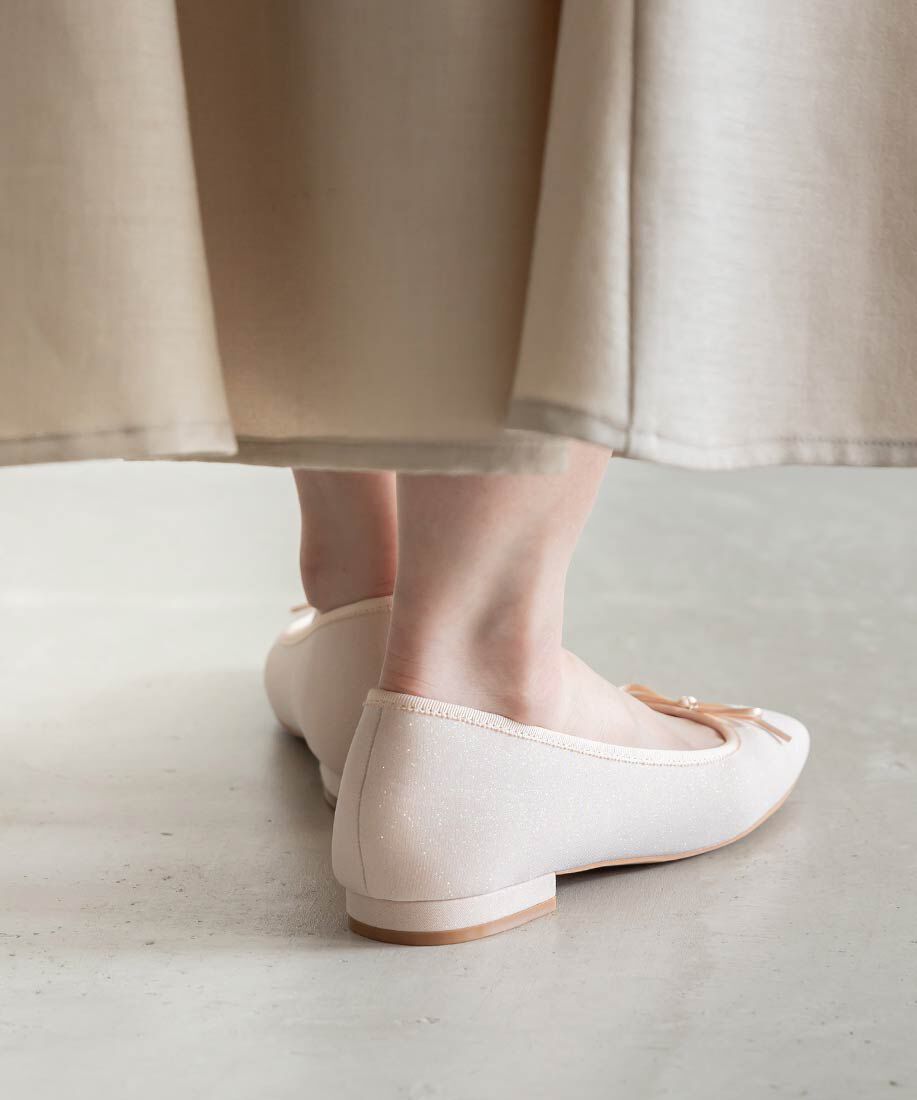 「スクエアトゥバレエシューズ」|パンプス|