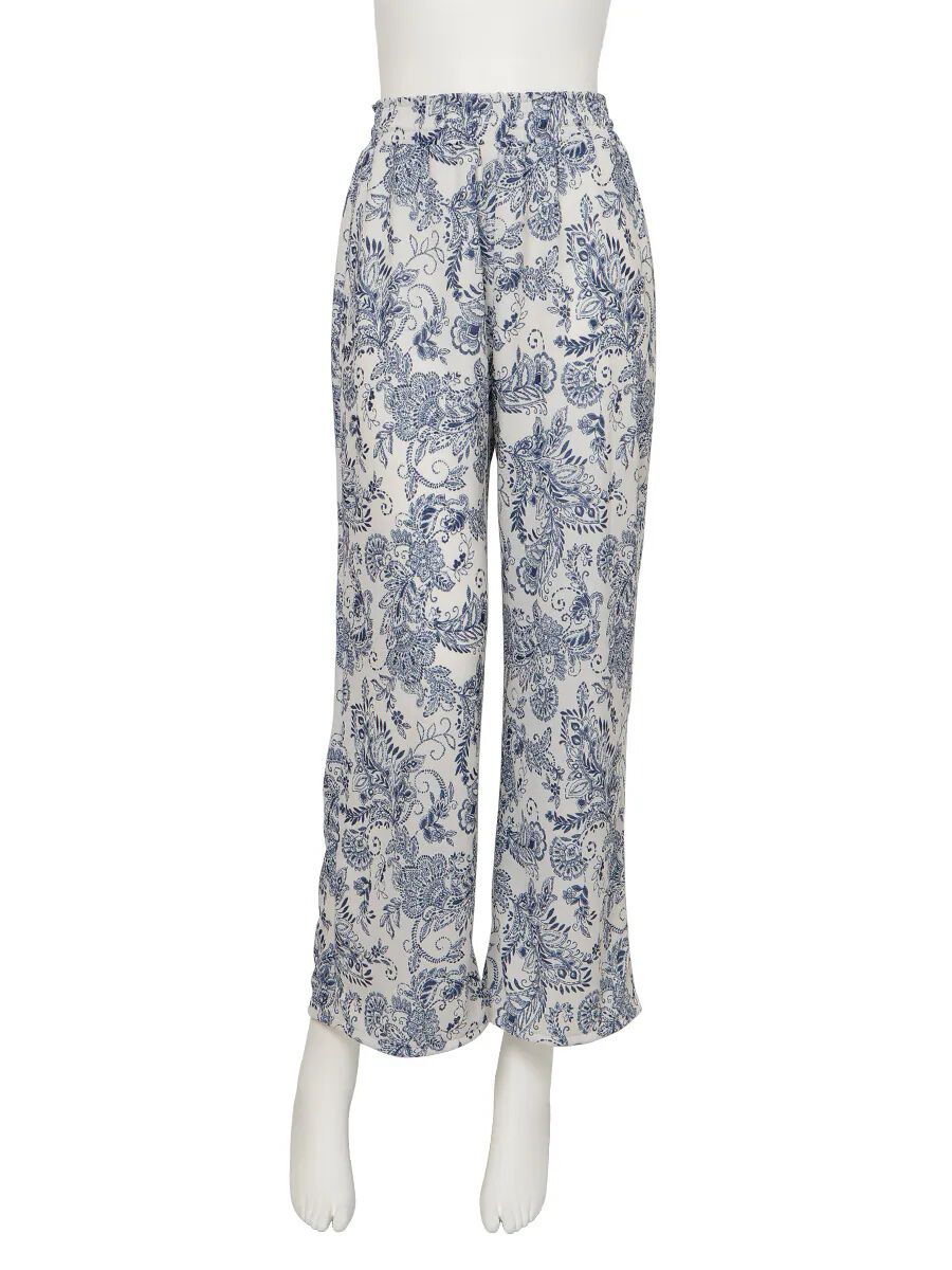 Riberce「【新作リゾートウェア】ソフトエスニック柄ロングパンツ」|ショーツ|