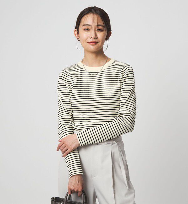 UNITED ARROWS green label relaxing「リブ エリレース 2WAY ニット プルオーバー ウォッシャブル」|ニット・セーター|