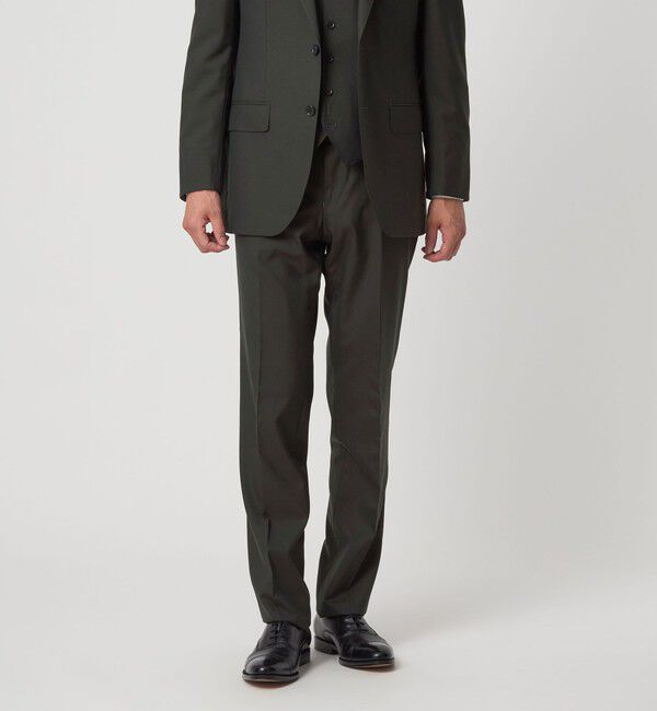 UNITED ARROWS green label relaxing「REDA トロピカル 無地 スリム ノープリーツ スーツパンツ」|スーツ|DK.GREEN