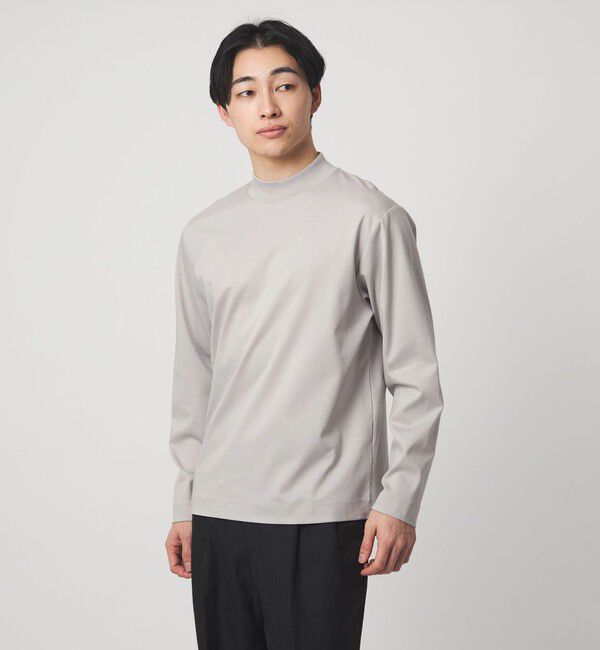 UNITED ARROWS green label relaxing「L/A ポンチ モックネック カットソー -抗菌-」|Tシャツ・カットソー|LT.GRAY