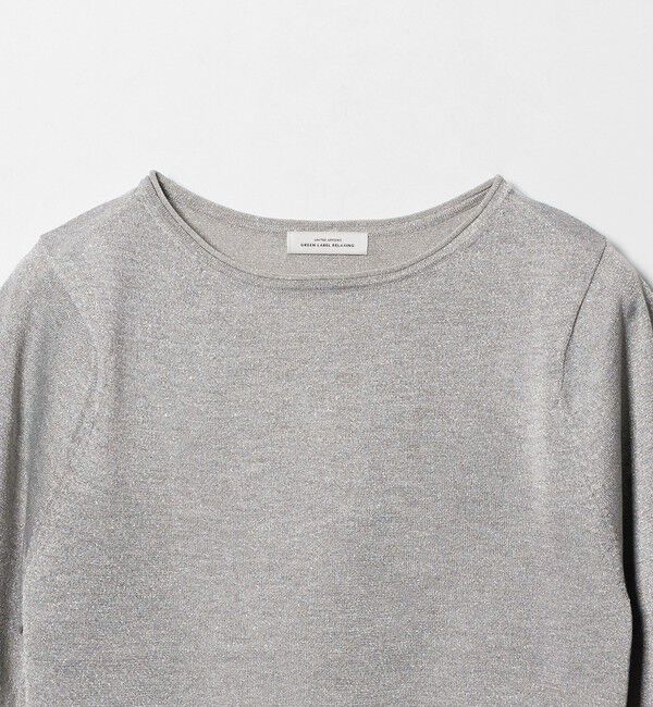 UNITED ARROWS green label relaxing「ラメ 6分袖 ニット プルオーバー」|ニット・セーター|