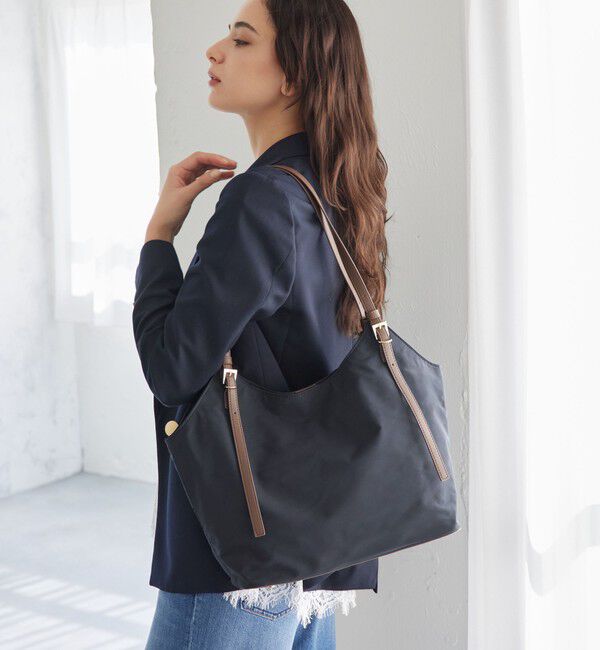 UNITED ARROWS green label relaxing「【WEB限定】2WAYバックルハンドル トートバッグ / ショルダーバッグ / A4サイズ はっ水」|トートバッグ|