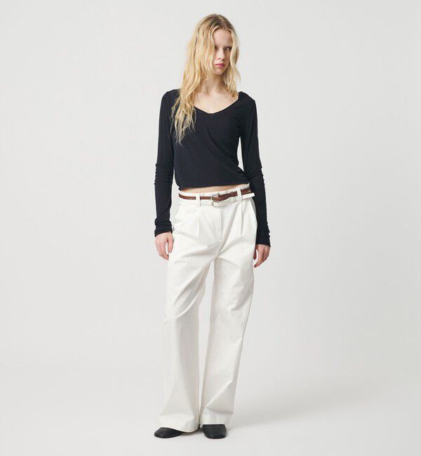 ATTISESSION「＜ATTISESSION＞ベルト 2タック ストレート パンツ 3」|その他|