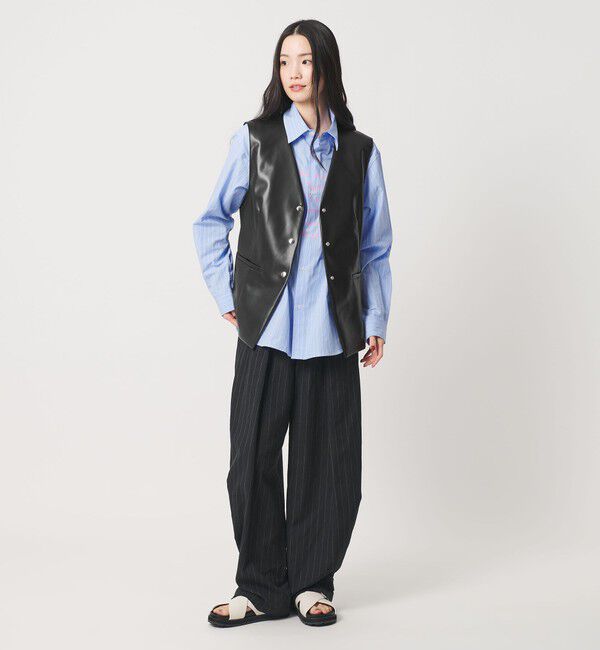 BEAUTY&YOUTH UNITED ARROWS「レザーライク ベスト」|ベスト・ジレ|