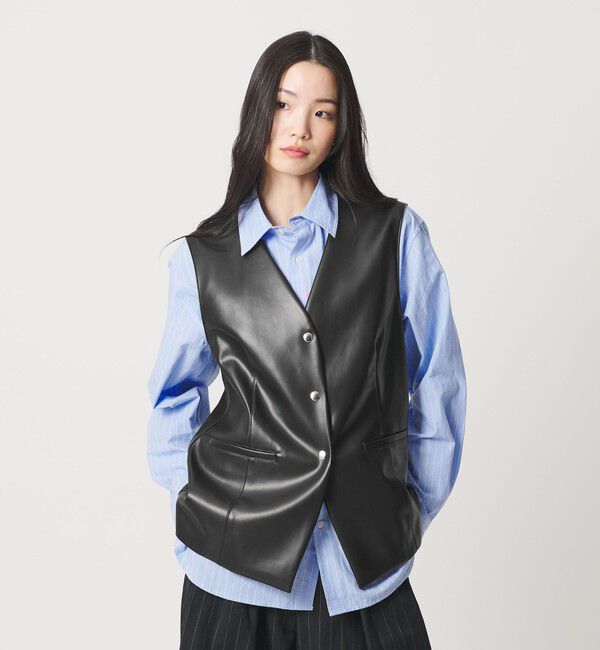 BEAUTY&YOUTH UNITED ARROWS「レザーライク ベスト」|ベスト・ジレ|