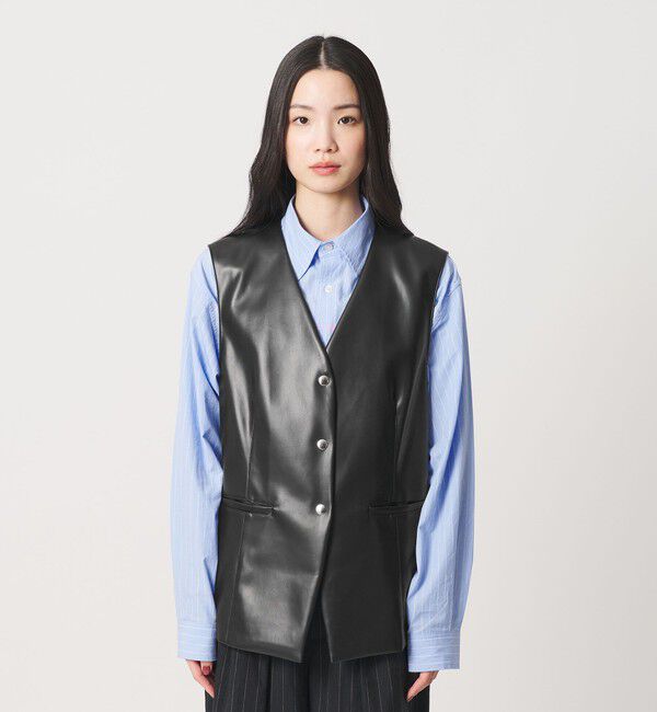 BEAUTY&YOUTH UNITED ARROWS「レザーライク ベスト」|ベスト・ジレ|