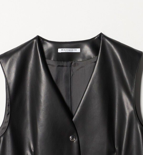 BEAUTY&YOUTH UNITED ARROWS「レザーライク ベスト」|ベスト・ジレ|