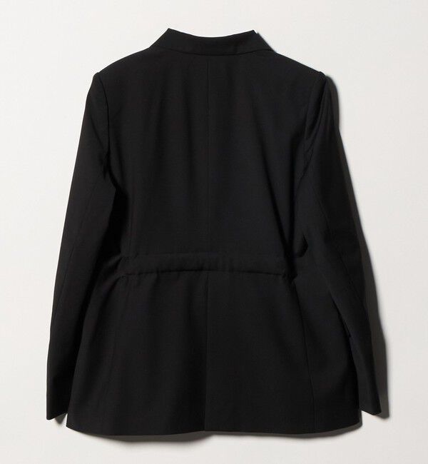 ATTISESSION「＜ATTISESSION＞ベルテッド ダブルブレスト ジャケット ブラック」|テーラードジャケット|