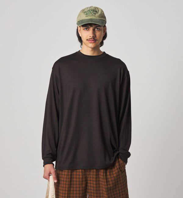 STEVEN ALAN「＜Steven Alan＞ メリノウール クルーネック ロングスリーブ Tシャツ」|Tシャツ・カットソー|