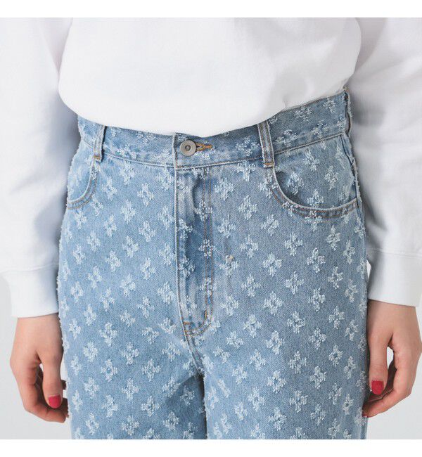 Ray BEAMS 「ジャカード デニム パンツ」|デニム|