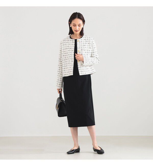 Demi-Luxe BEAMS 「ツイード ノーカラー ジャケット＊」|ダッフルコート|