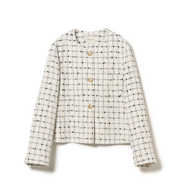 Demi-Luxe BEAMS 「ツイード ノーカラー ジャケット＊」|ダッフルコート|