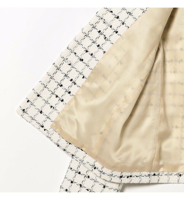 Demi-Luxe BEAMS 「ツイード ノーカラー ジャケット＊」|ダッフルコート|