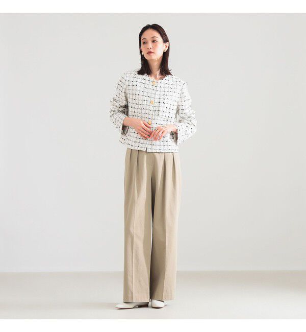 Demi-Luxe BEAMS 「ツイード ノーカラー ジャケット＊」|ダッフルコート|