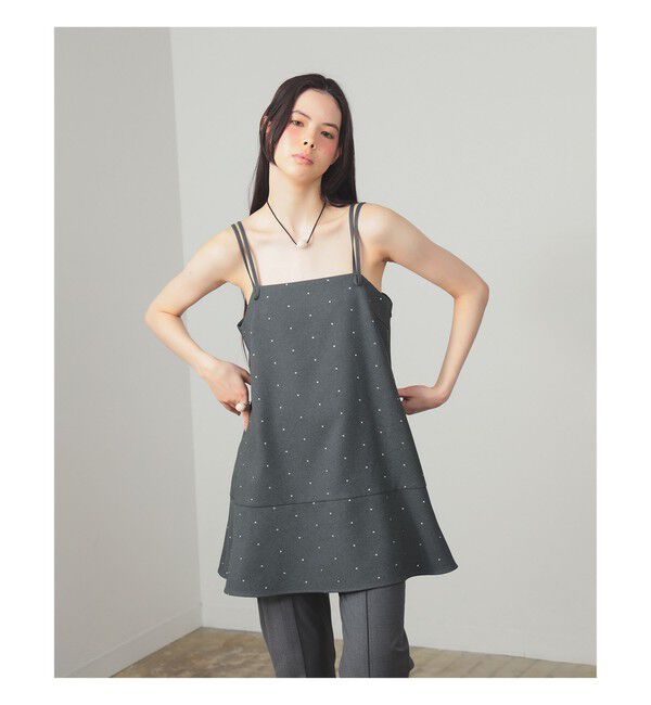 Ray BEAMS 「ドットプリント ミニ キャミワンピース」|ワンピース|