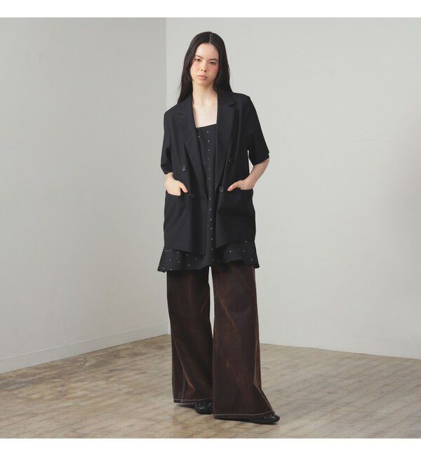 Ray BEAMS 「ドットプリント ミニ キャミワンピース」|ワンピース|