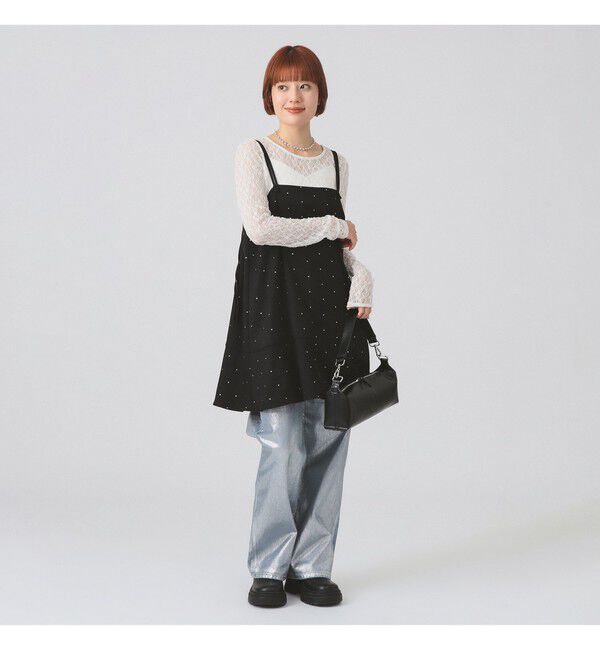 Ray BEAMS 「ドットプリント ミニ キャミワンピース」|ワンピース|