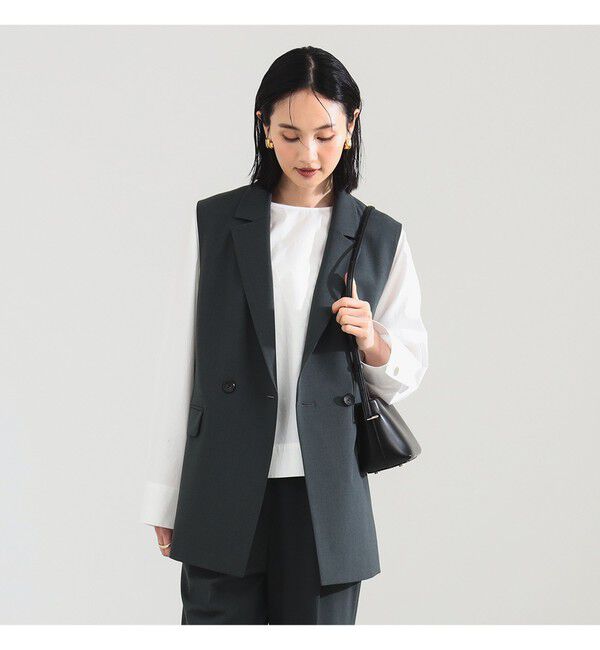 Demi-Luxe BEAMS 「トロピカル 2ボタン ジレ」|ダウン|