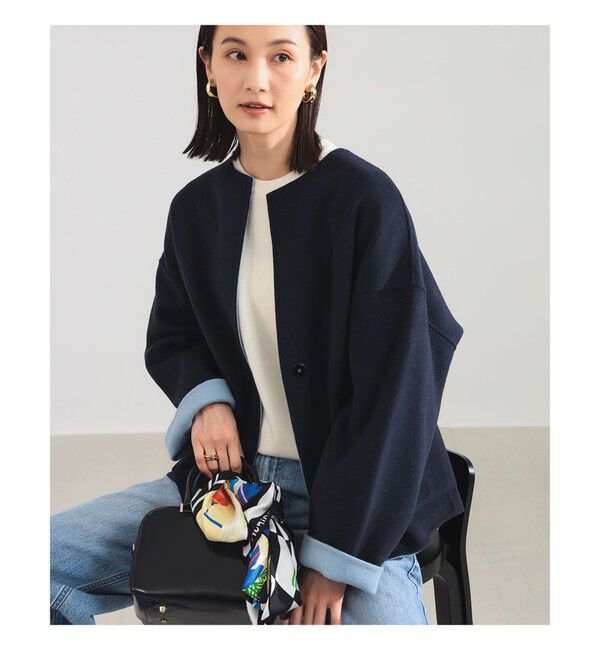 Demi-Luxe BEAMS 「リバー ミドルコート」|ダッフルコート|NAVY/BLUE