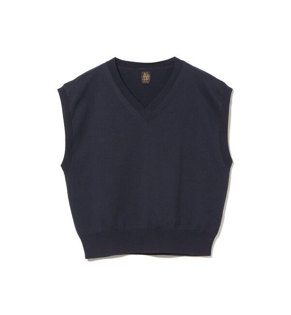Demi-Luxe BEAMS 「BATONER / コットン Vネック ベスト」|ニット・セーター|NAVY