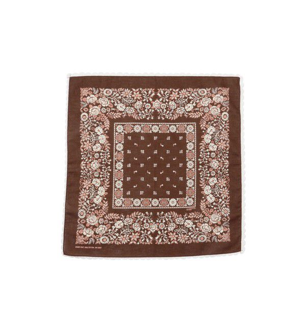 BEAMSBOY「2WAY フラワー バンダナ」|ハンカチ|BROWN