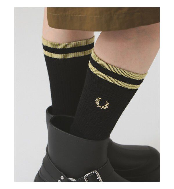 Ray BEAMS 「【別注】FRED PERRY / ソックス」|ソックス|BLACK