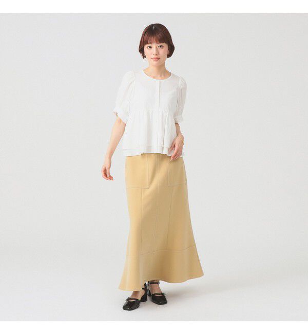 Ray BEAMS 「ティアード 2Way パフ スリーブ ブラウス」|シャツ・ブラウス|