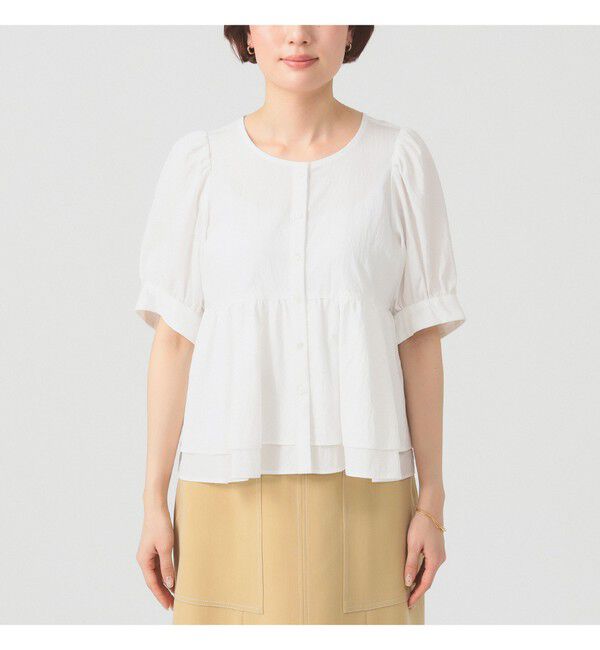 Ray BEAMS 「ティアード 2Way パフ スリーブ ブラウス」|シャツ・ブラウス|