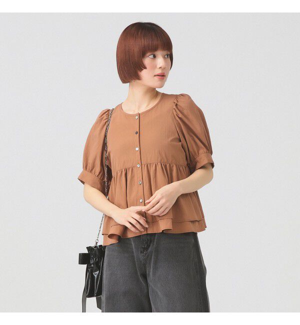 Ray BEAMS 「ティアード 2Way パフ スリーブ ブラウス」|シャツ・ブラウス|
