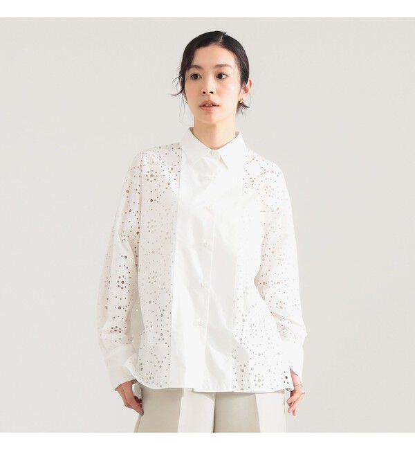 Demi-Luxe BEAMS 「アイレット パターン オーバーシャツ」|シャツ・ブラウス|