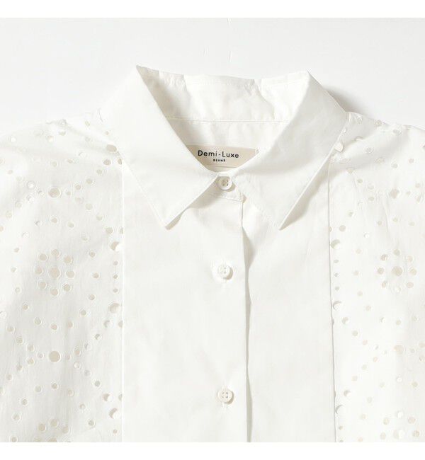 Demi-Luxe BEAMS 「アイレット パターン オーバーシャツ」|シャツ・ブラウス|