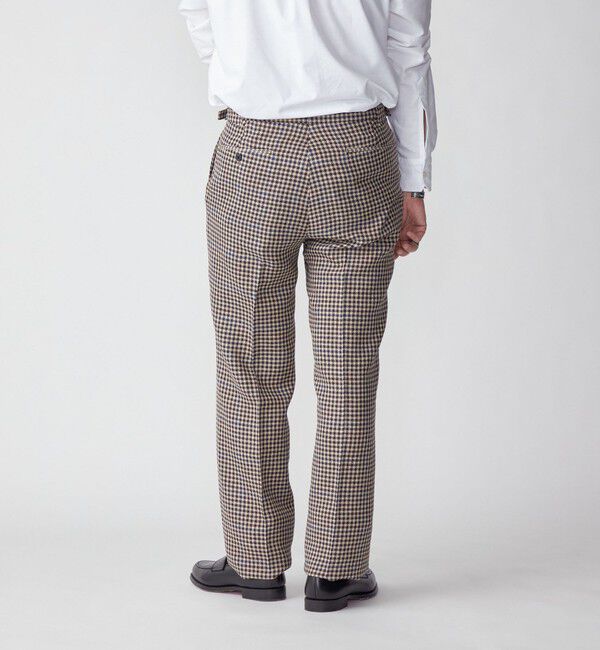 SHIPS「SHIPS: ラグジュアリー シェパードチェック ツープリーツ パンツ」|チノ|