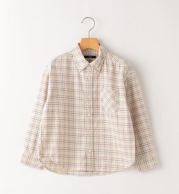 SHIPS KIDS「SHIPS KIDS:100～130cm / ネル チェック ボタンダウン シャツ」|シャツ・ブラウス|