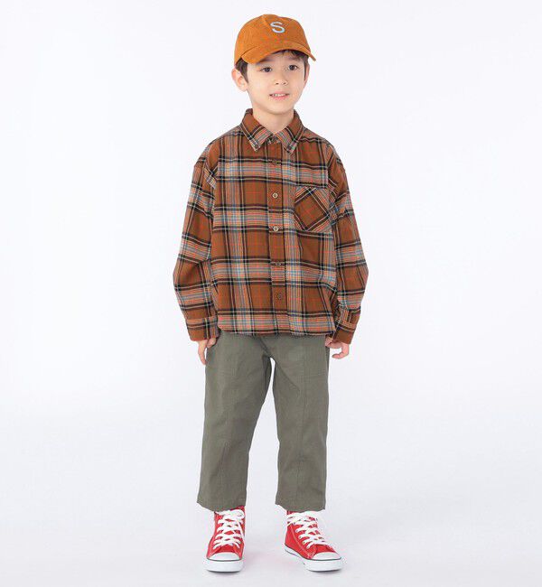 SHIPS KIDS「SHIPS KIDS:100～130cm / ネル チェック ボタンダウン シャツ」|シャツ・ブラウス|