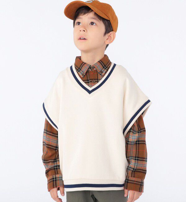 SHIPS KIDS「SHIPS KIDS:100～130cm / ネル チェック ボタンダウン シャツ」|シャツ・ブラウス|