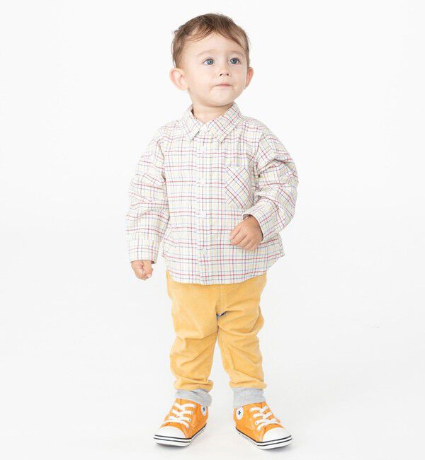 SHIPS KIDS「SHIPS KIDS:80～90cm / ネル チェック ボタンダウン シャツ」|シャツ・ブラウス|