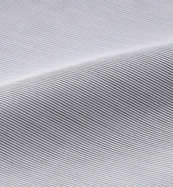 SHIPS「【SHIPS別注】Errico Formicola: ヘアライン ストライプ タブカラー シャツ」|シャツ・ブラウス|