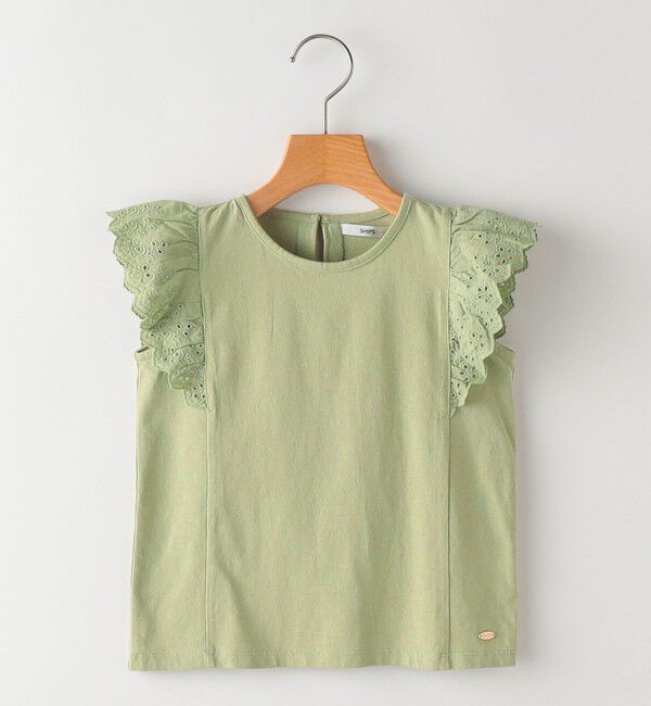 SHIPS KIDS「SHIPS KIDS:100～130cm / レース フリル 半袖 TEE」|Tシャツ・カットソー|
