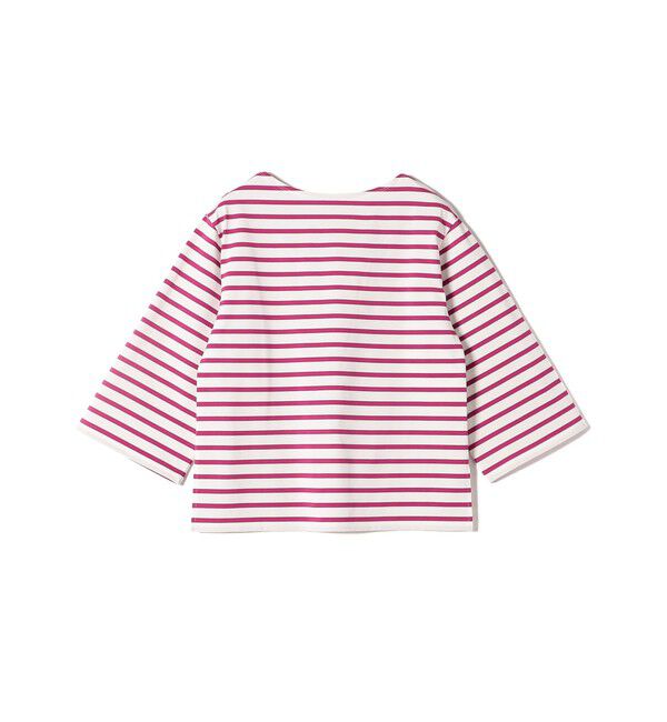 SHIPS for women「DRAWELL:〈手洗い可能〉ワイド スリーブ ボーダー」|Tシャツ・カットソー|
