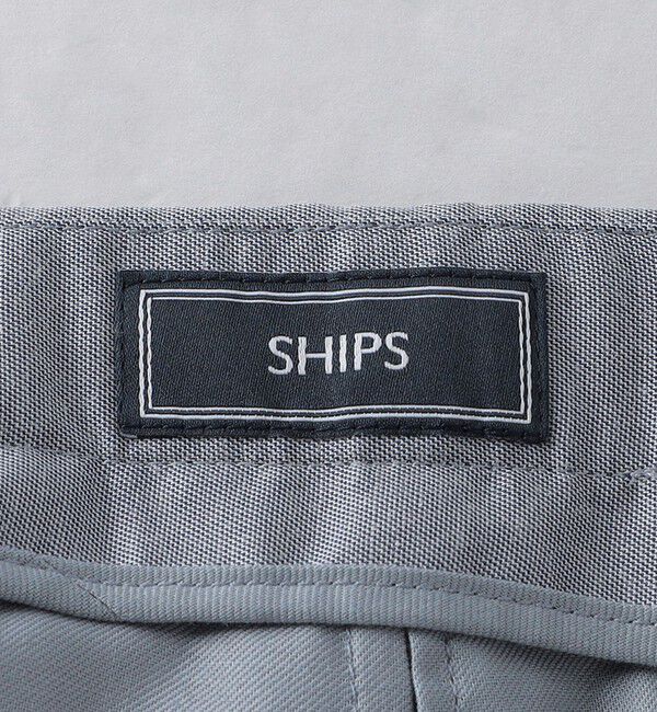 SHIPS「SHIPS:〈手洗い可能〉コットン シャークスキン スラックス」|スラックス|