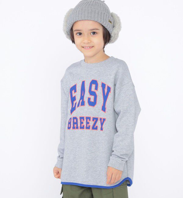 SHIPS KIDS「SHIPS KIDS:100～130cm / パイピング カレッジ ロゴ スウェット」|スウェット・ジャージ|