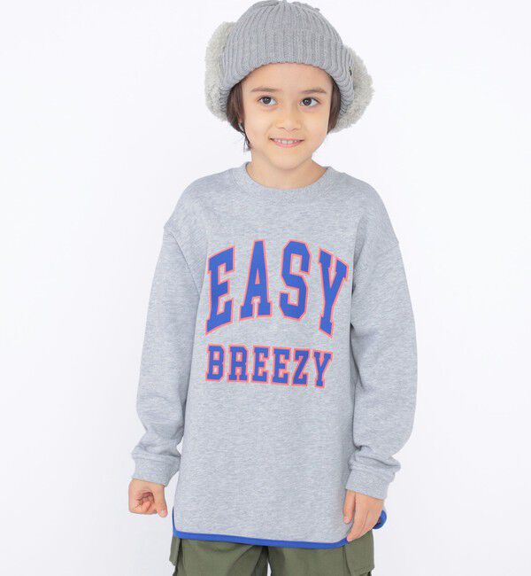 SHIPS KIDS「SHIPS KIDS:100～130cm / パイピング カレッジ ロゴ スウェット」|スウェット・ジャージ|