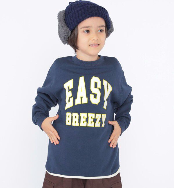 SHIPS KIDS「SHIPS KIDS:100～130cm / パイピング カレッジ ロゴ スウェット」|スウェット・ジャージ|