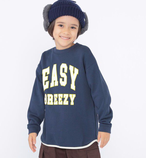 SHIPS KIDS「SHIPS KIDS:100～130cm / パイピング カレッジ ロゴ スウェット」|スウェット・ジャージ|